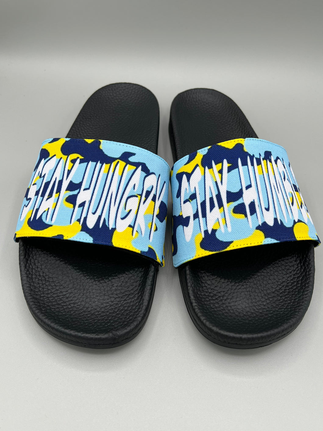 Hungry/Humble Slides Blue/Yellow